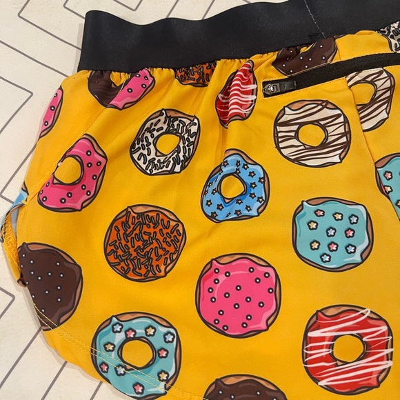 Chicknlegs Yellow Donut Running Shorts - Picture 10 of 11